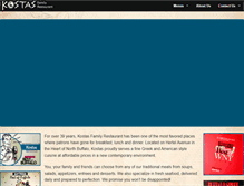 Tablet Screenshot of kostasfamilyrestaurant.com